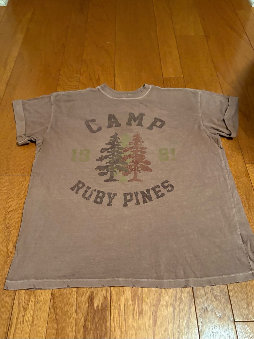 Girl Dangerous Camp Ruby Pines Distressed Graphic Tee Size Small